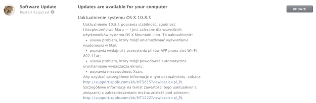 OS X Mountain Lion - 10.8.5
