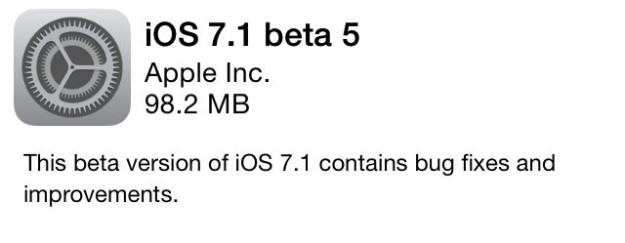 iOS 7.1 beta 5