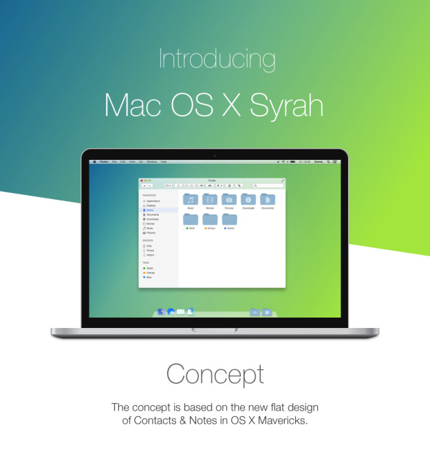 Koncept OS X 10.10 Syrah by Danny Giebe