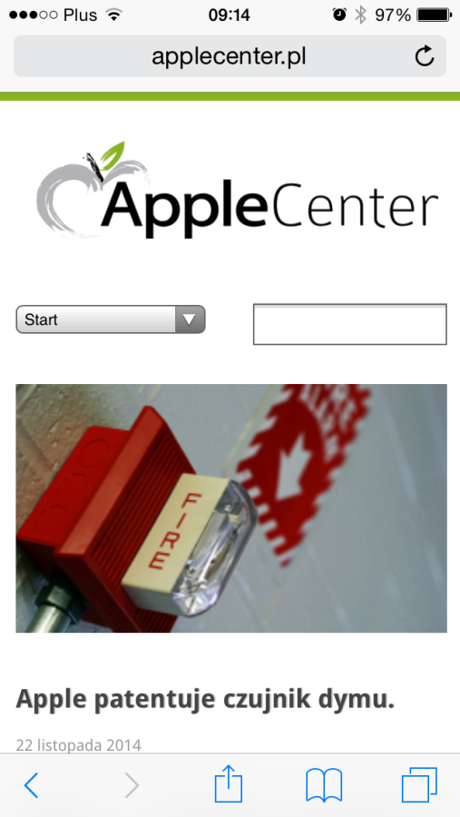 AppleCenter - Skrót na stronie początkowej 1
