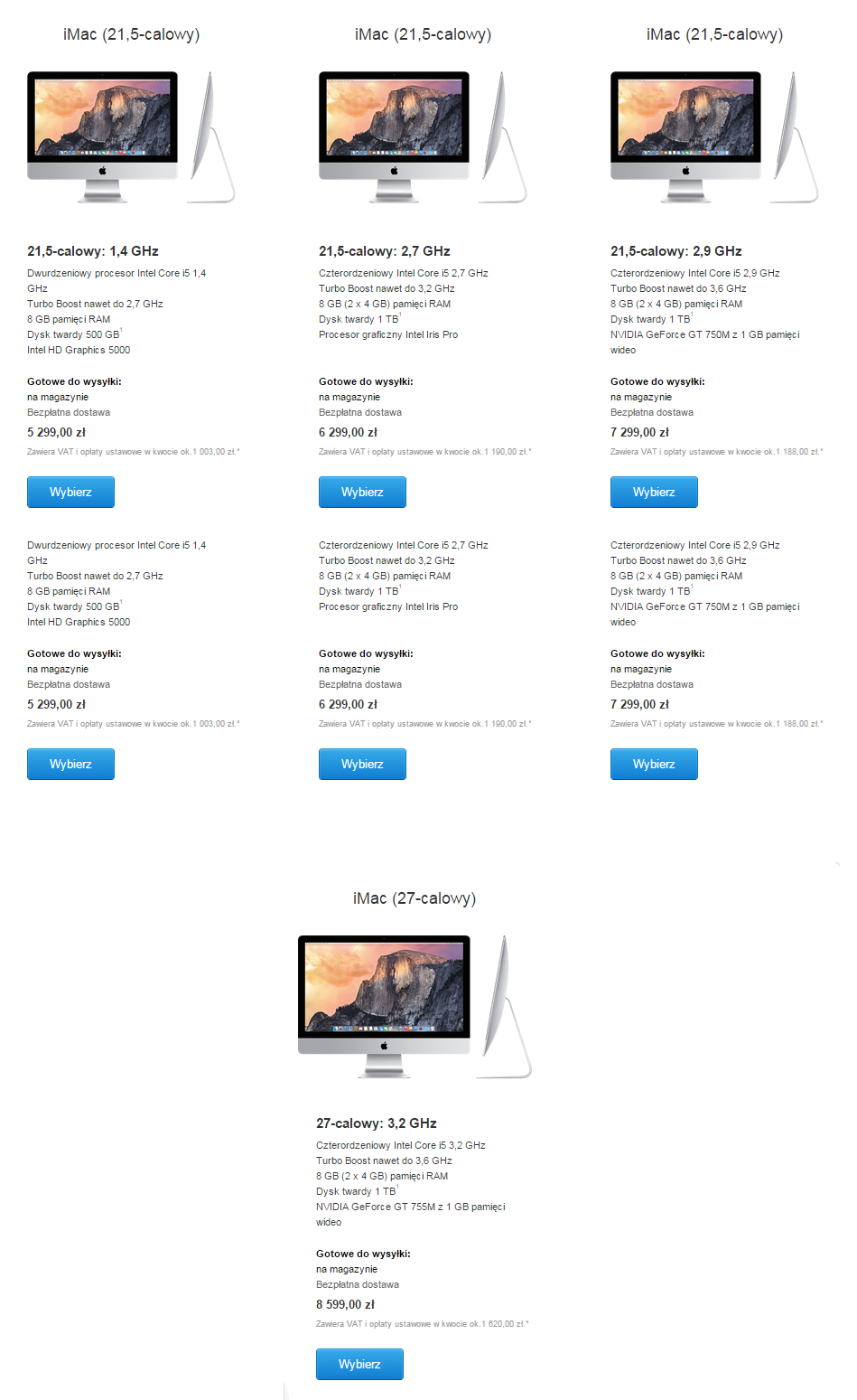 iMac - nowe ceny